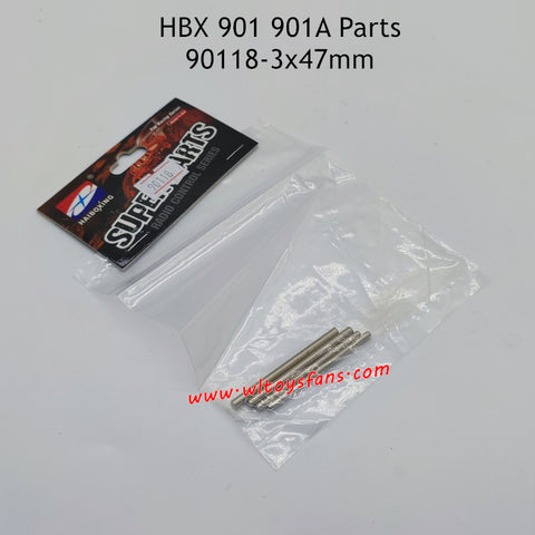 HBX 901 901A RC Car Parts 3x47MM Front Rear Lower Suspension Arm Inside Hinge Pins 90118