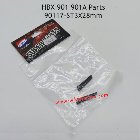 HBX 901 901A RC Car Parts ST3X28MM Front and Rear Upper Suspension Arm Hinge Pins 90117
