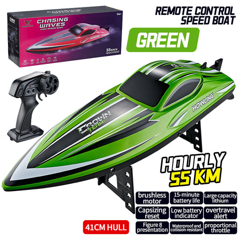 HONGXUNJIE HJ818 Pro Brushless Boat RC Sailing Boat Gifts for Boys and Girls