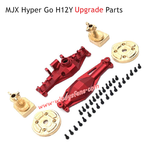 MJX Hyper Go H12Y Remote Control Upgrade Parts Rear Axle Housing and Brass Rear Cups
