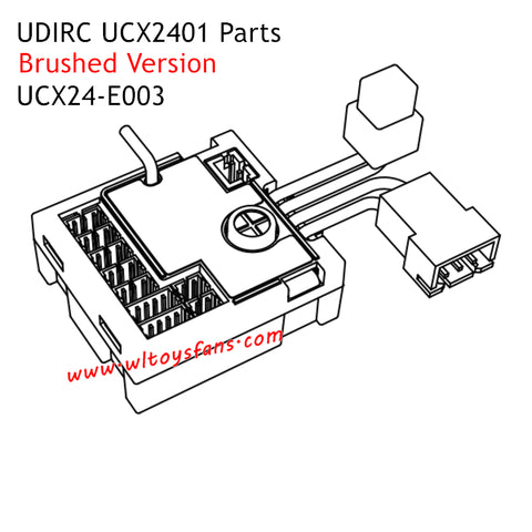 UDIRC UCX2401 Parts Brushed Speed Control Receiver UCX24-E003