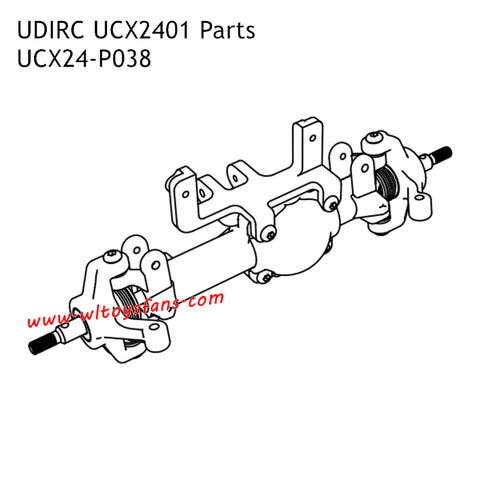 UDIRC UCX2401 Parts Front Axle Assembly UCX24-P038