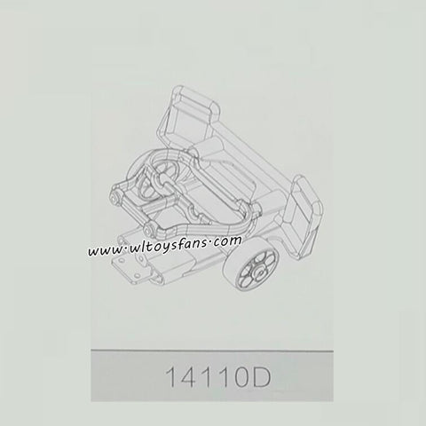 MJX Hyper Go 14211 RC Car Parts Rear Bumper Assembly 14110D