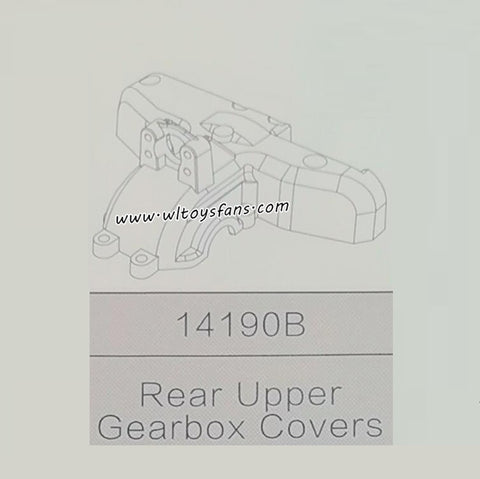 MJX Hyper Go 14211 RC Car Parts Rear Upper Gearbox Cover 14190B