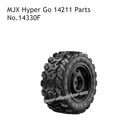 MJX Hyper Go 14211 Drift RC Car Parts Tires Wheel with Black Hubs 14330F