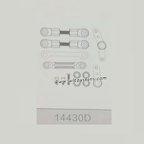 MJX Hyper Go 14211 Brushless RC Car Parts Steering Assembly 14430D