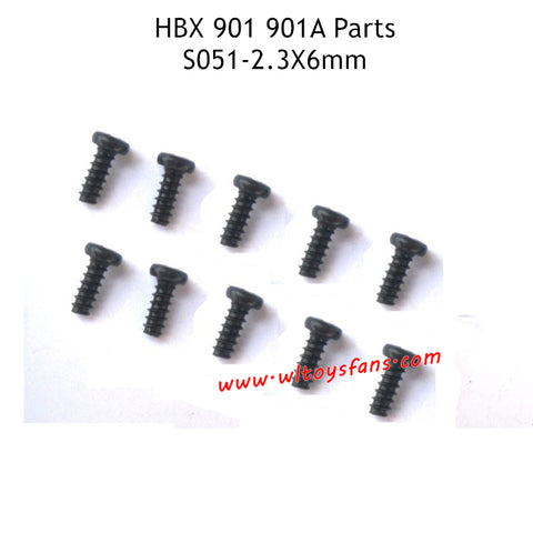 HBX 901 901A RC Car Parts 2.3X6mm Pan Head Self Tapping Screws S051