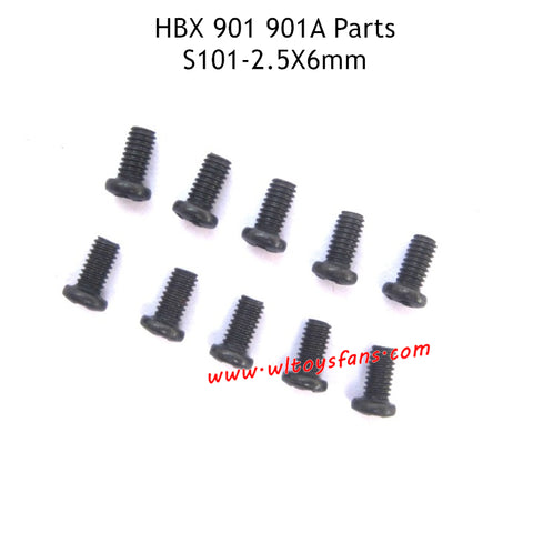 HBX 901 901A RC Car Parts 2.5x6mm Pan Head Screws S101