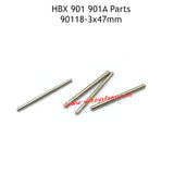 HBX 901 901A RC Car Parts 3x47MM Front Rear Lower Suspension Arm Inside Hinge Pins 90118