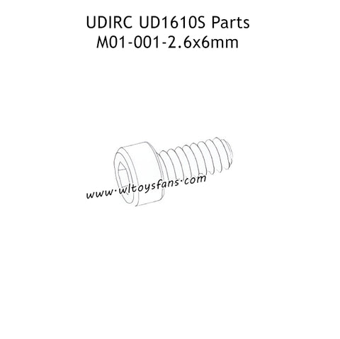 UDIRC UD1610S RC Car Parts 2.6x6mm HB Hexagon Socket Head Cap Tapping Screw M01-001
