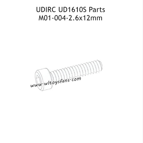 UDIRC UD1610S RC Car Parts 2.6X12MM HB Hexagon Socket Head Cap Tapping Screw M01-004