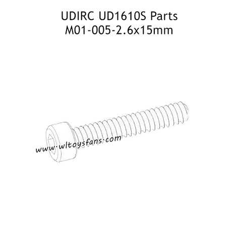 UDIRC UD1610S RC Car Parts 2.6X15MM HB Hexagon Socket Head Cap Tapping Screw M01-005