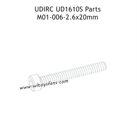 UDIRC UD1610S RC Car Parts 2.6X20MM HB Hexagon Socket Head Cap Tapping Screw M01-006