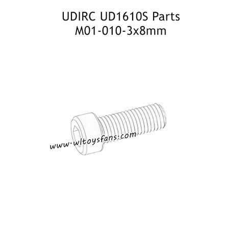 UDIRC UD1610S RC Car Parts 3x8MM HM Hexagon Socket Head Cap Machine Screw M01-010
