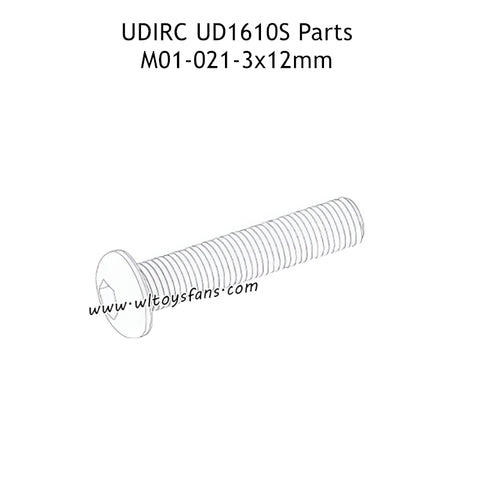 UDIRC UD1610S RC Car Parts 3x12mm TM Hexagon Socket Button Head Machine Screw M01-021