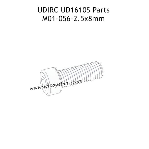 UDIRC UD1610 Pro RC Car Parts 2.5x8mm Hexagon Socket Head Cap Machine Screw M01-056