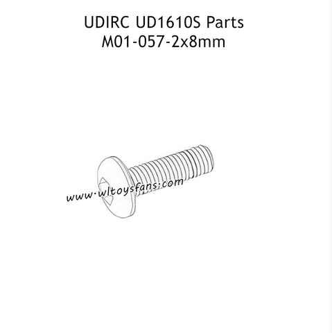 UDIRC UD1610 Pro RC Car Parts 2x8mm PM Hexagon Round Head Machine Screw M01-057