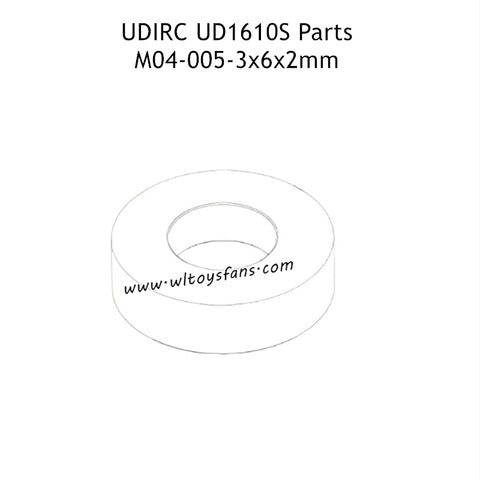 UDIRC UD1610 Pro RC Car Parts 3X6X2MM Shock Absorber Copper Bushing M04-005