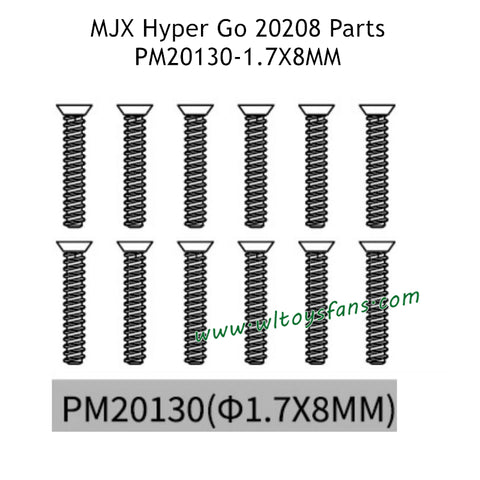 MJX Hyper Go 20208 Parts 1.7x8MM Screws PM20130