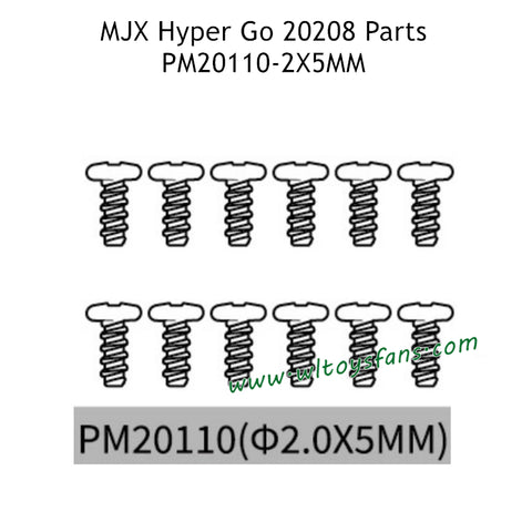 MJX Hyper Go 20208 Parts 2.0X5MM Screws PM20110