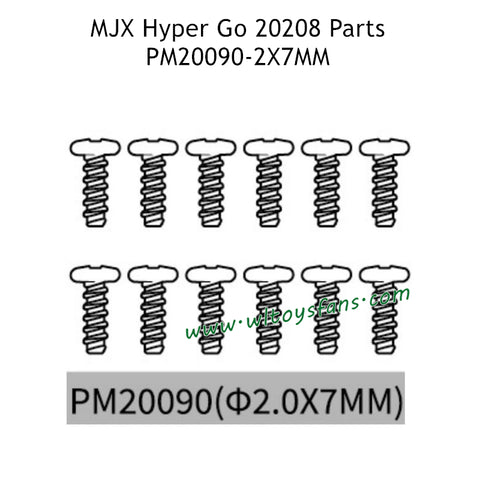 MJX Hyper Go 20208 Parts 2.0X7MM Screws PM20090