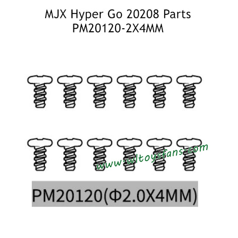 MJX Hyper Go 20208 Parts 2.0x4MM Screws PM20120