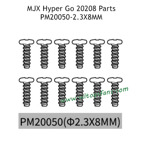 MJX Hyper Go 20208 Parts 2.3X8MM Screws PM20050