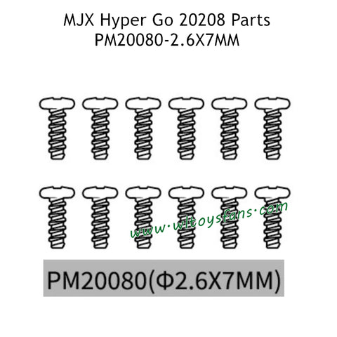 MJX Hyper Go 20208 Parts 2.6x7MM Screws PM20080