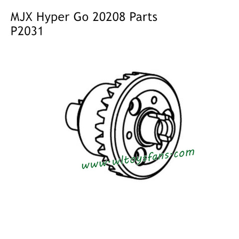 MJX Hyper Go 20208 Parts Differntial Gear Assembly P2031