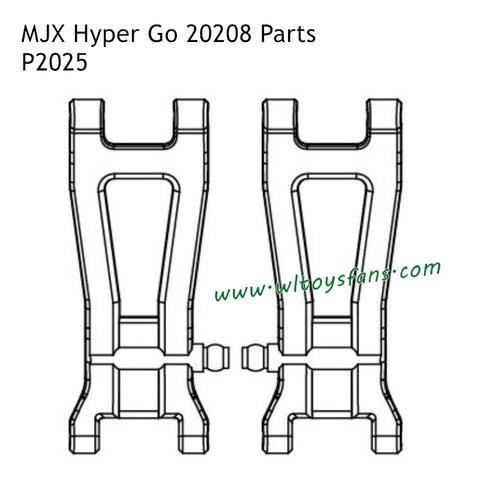 MJX Hyper Go 20208 Parts Rear Lower Arms P2025