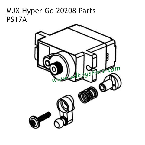 MJX Hyper Go 20208 Parts Servo Assembly PS17A