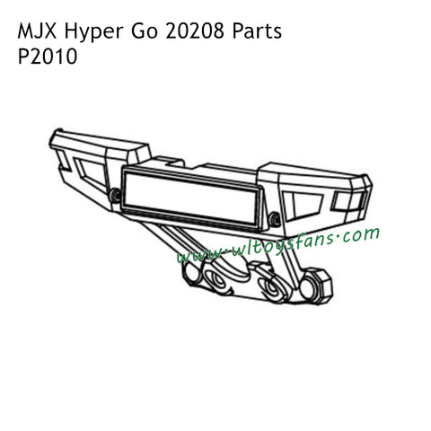 MJX Hyper Go 20208 RC Car Parts Rear Bumper Assembly P2010