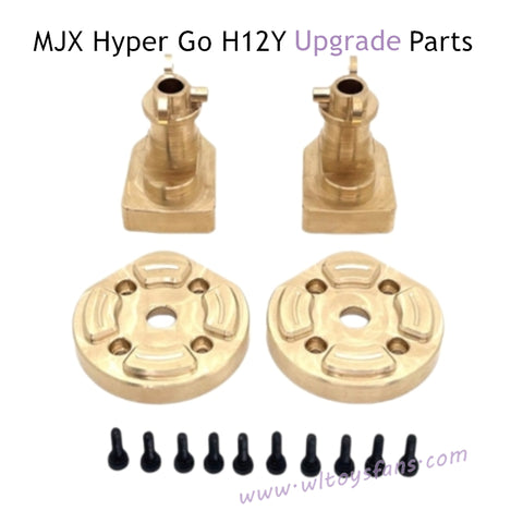 MJX Hyper Go H12Y Remote Control Upgrade Parts Brass Rear Axle Cups and Gear Covers