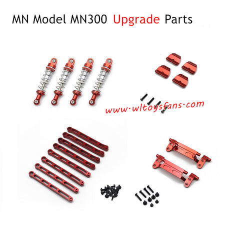 MN Model MN300 Upgrade Parts Hydraulic Shock Absorber Kit Red
