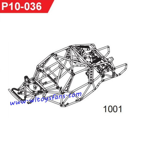 UDIRC UD1001 RC Car Parts Roll Cage Assembly P10-036