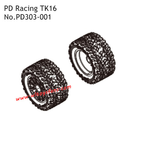 PD Racing TK16RC Car Parts Wheels PD303-001