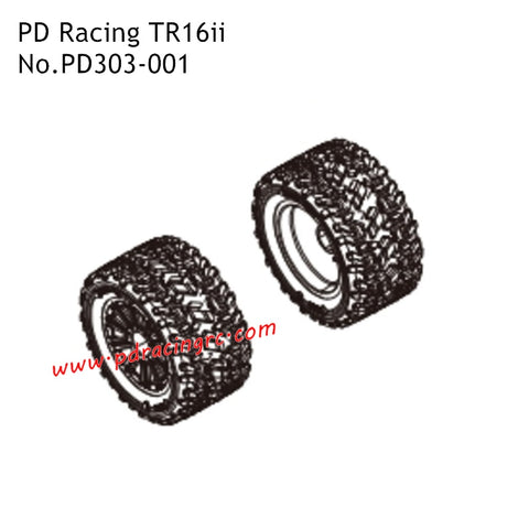 PD Racing TR16ii RC Car Parts Wheels PD303-001