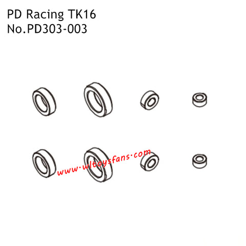 PD Racing TK16RC Car Parts Bearings PD303-003