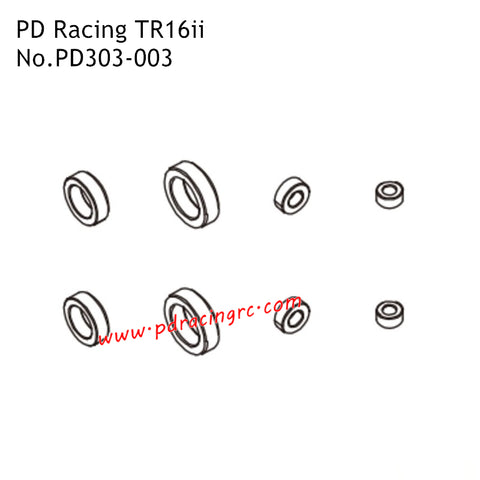 PD Racing TR16ii RC Car Parts Bearings PD303-003