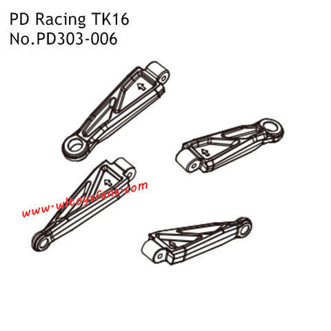 PD Racing TK16 RC Car Parts Front Rear Upper Arm PD303-006