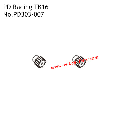 PD Racing TK16 RC Car Parts 14T and 16T Motor Gear PD303-007