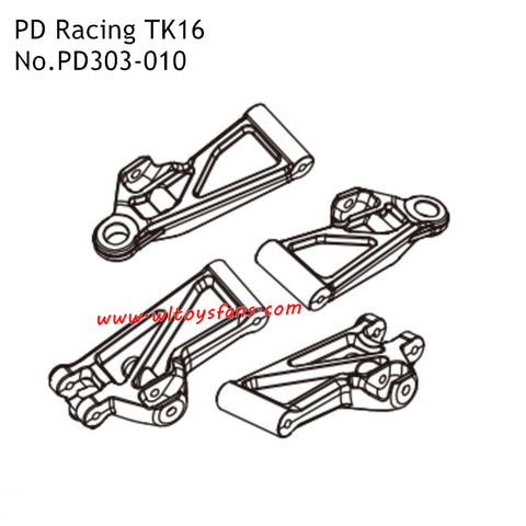 PD Racing TK16 RC Car Parts Front Rear Lower Swing Arm PD303-010