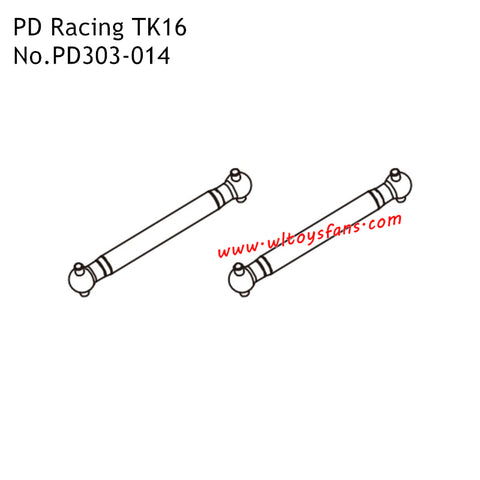 PD Racing TK16 RC Car Parts Rear Transverse Shafts PD303-014