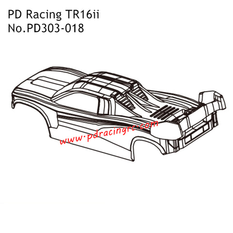PD Racing TR16ii RC Car Parts Car Shell PD303-018