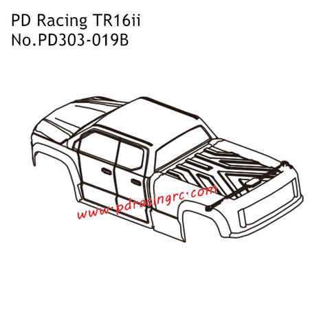 Truck Shell PD303-019B Accessories for PD Racing TR16ii RC Truck