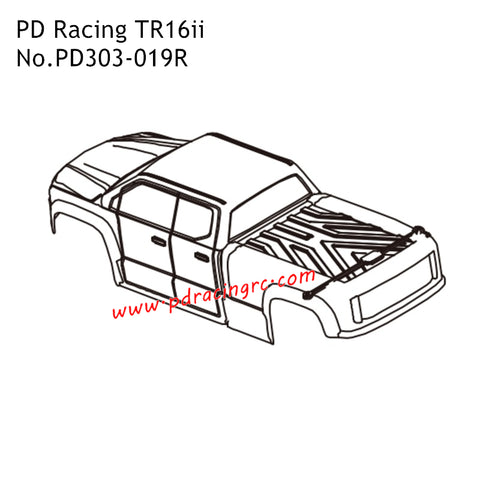 Car Shell PD303-019R Accessories for PD Racing TR16ii RC Truck