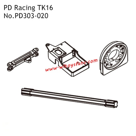 Motor Kit without Motor PD303-020 Parts for PD Racing TK16 RC Car