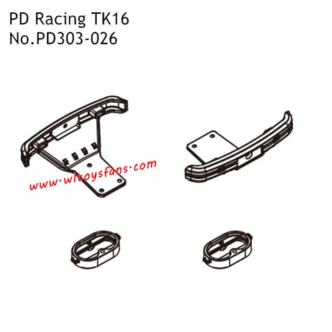 Bumper Loop and Bumper PD303-026 Parts for PD Racing TK16 RC Car