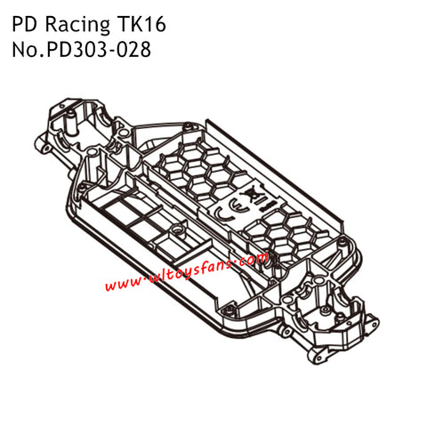 Chassis PD303-028 Parts for PD Racing TK16 RC Car