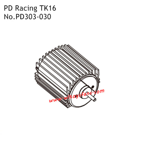 Motor and Heatsink PD303-030 Parts for PD Racing TK16 Electric Monster Truck